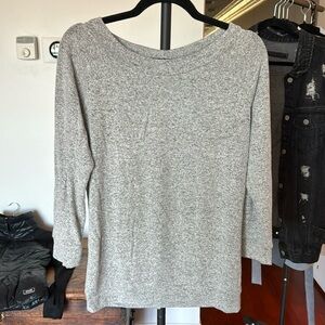 Market & Spruce soft grey 3/4 sleeve top
